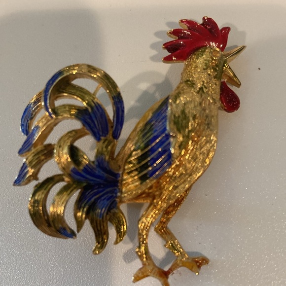 Rooster Brooch Pin Robert Mandel Gold Tone Highly Collectible - Picture 2 of 5